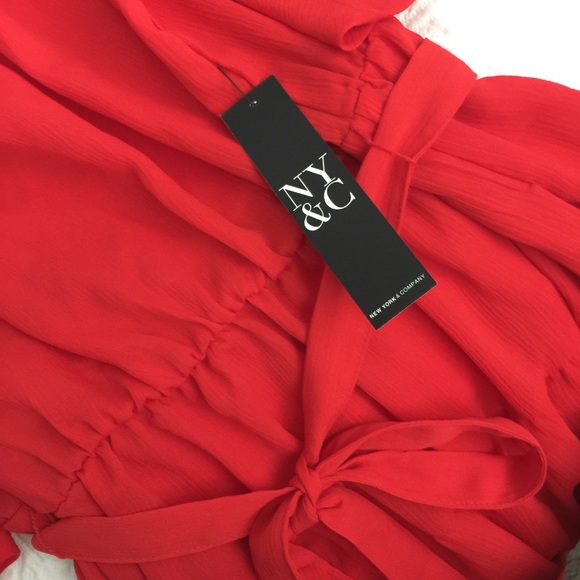 New York & Company Off-The-Shoulder Red Maxi Dress - Size S - Picture 5 of 12